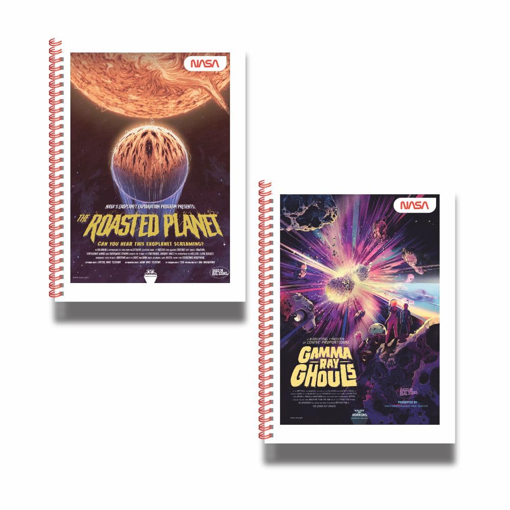 Anupam NASA 1 Subject Notebook A4, 70 GSM, 70 Sheets (140 Pages) College Ruled/Plain Spiral Subject Notebook for Work, School Supplies, Home & Office, Writing Journal